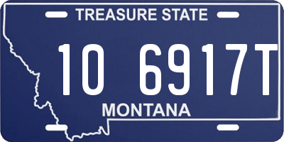 MT license plate 106917T