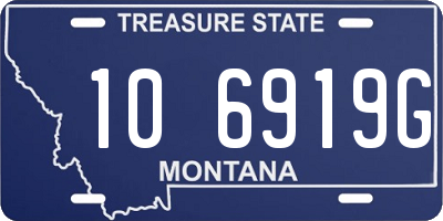 MT license plate 106919G