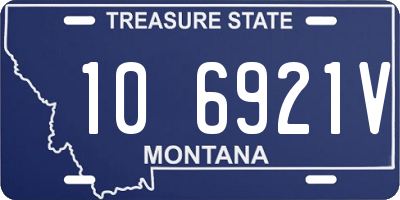 MT license plate 106921V