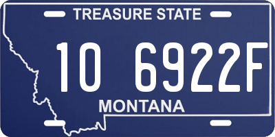 MT license plate 106922F