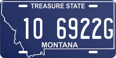 MT license plate 106922G