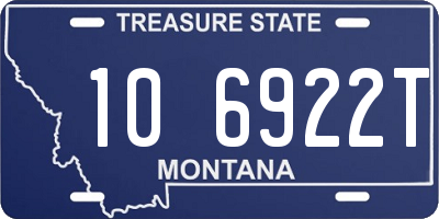 MT license plate 106922T