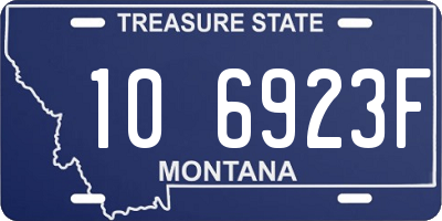 MT license plate 106923F