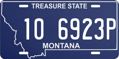 MT license plate 106923P