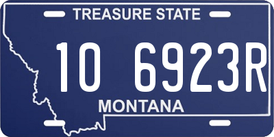 MT license plate 106923R