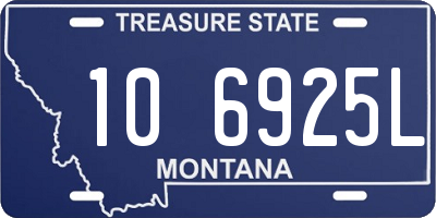 MT license plate 106925L