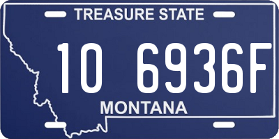 MT license plate 106936F