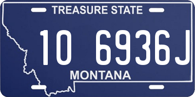 MT license plate 106936J