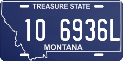 MT license plate 106936L