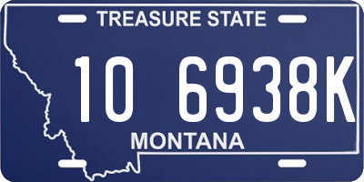 MT license plate 106938K