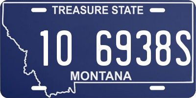 MT license plate 106938S