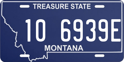 MT license plate 106939E