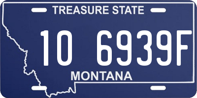 MT license plate 106939F