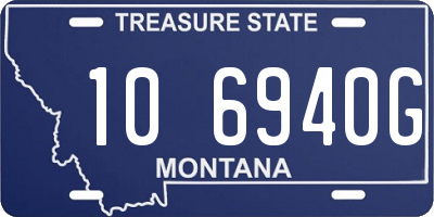 MT license plate 106940G