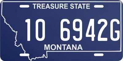 MT license plate 106942G