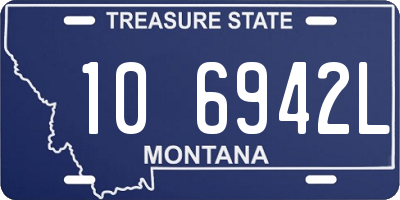 MT license plate 106942L