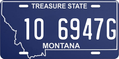 MT license plate 106947G