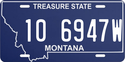 MT license plate 106947W