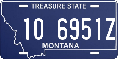 MT license plate 106951Z