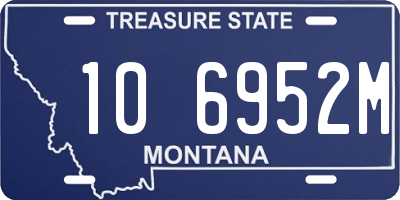 MT license plate 106952M