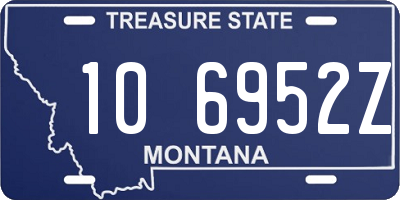 MT license plate 106952Z