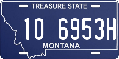 MT license plate 106953H