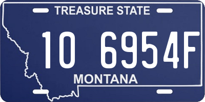 MT license plate 106954F