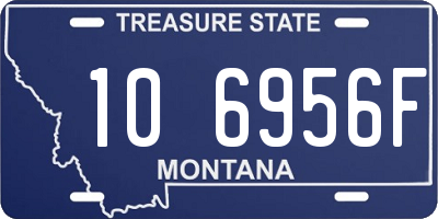 MT license plate 106956F