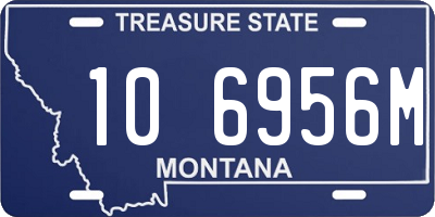 MT license plate 106956M