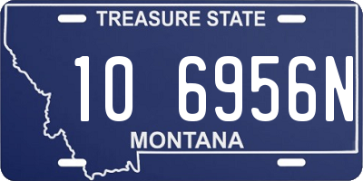 MT license plate 106956N