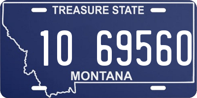 MT license plate 106956O