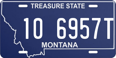 MT license plate 106957T