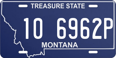 MT license plate 106962P