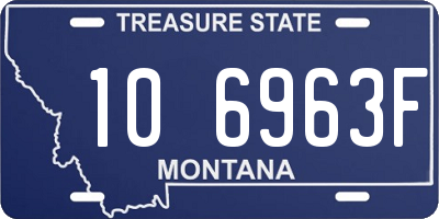 MT license plate 106963F