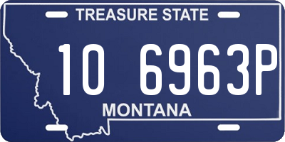 MT license plate 106963P