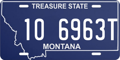 MT license plate 106963T