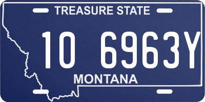 MT license plate 106963Y