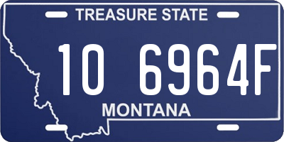 MT license plate 106964F