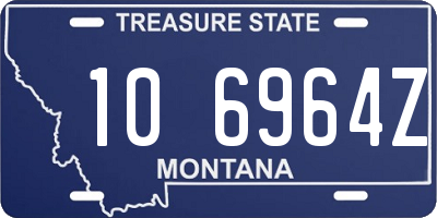 MT license plate 106964Z