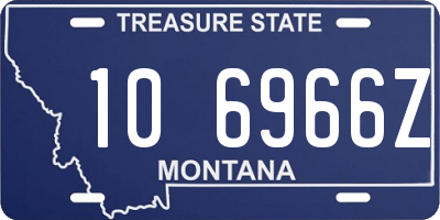 MT license plate 106966Z