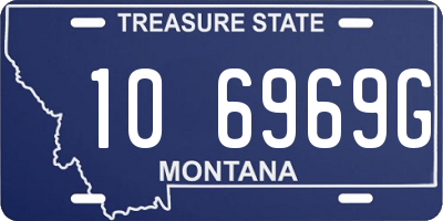 MT license plate 106969G