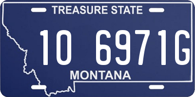 MT license plate 106971G