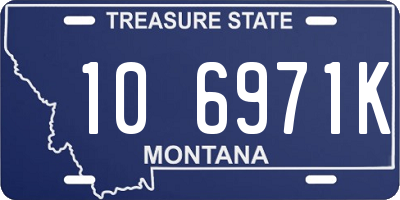 MT license plate 106971K