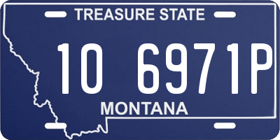 MT license plate 106971P