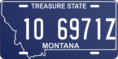 MT license plate 106971Z