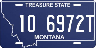 MT license plate 106972T