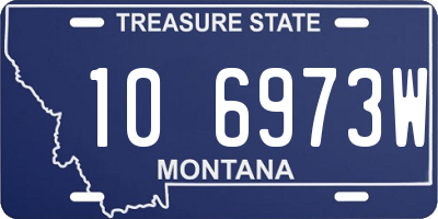 MT license plate 106973W