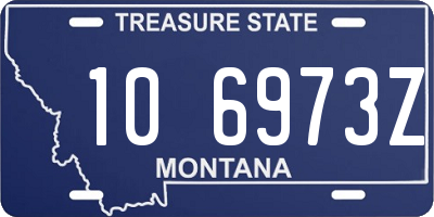 MT license plate 106973Z