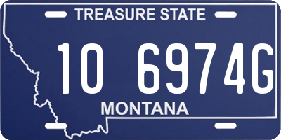 MT license plate 106974G