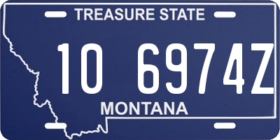 MT license plate 106974Z